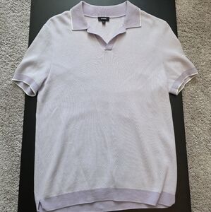 Express Purple Polo Shirt Soft Knit Short Sleeve